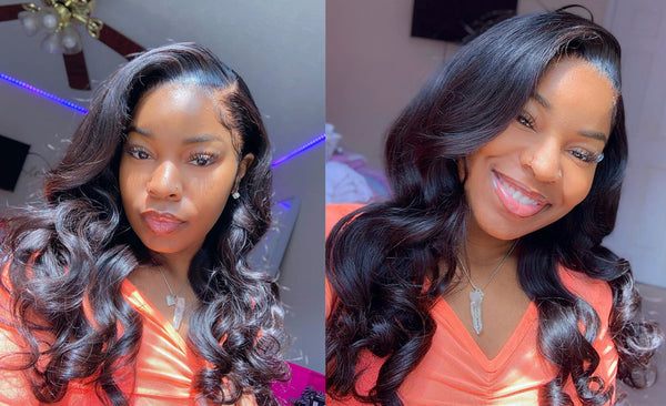 Stock body wave 5*5 HD skin melt lace closure wig