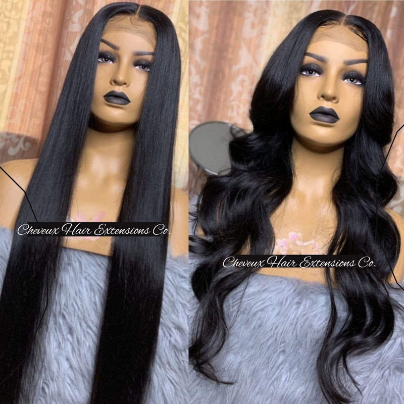 Brazilian virgin human hair full lace cap wig with bleached knots