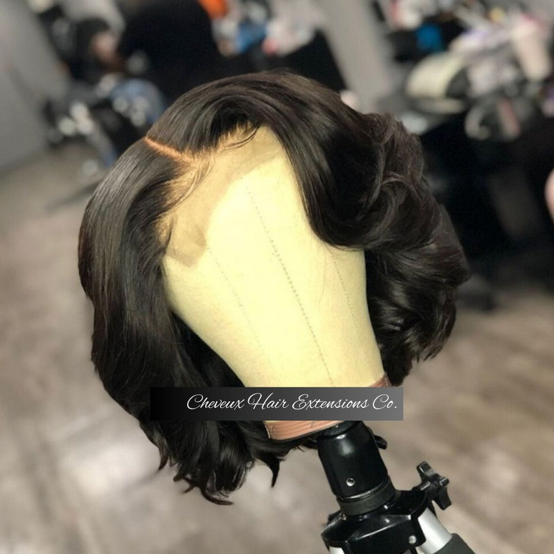 Brazilian virgin messy wave 6" lace front bob