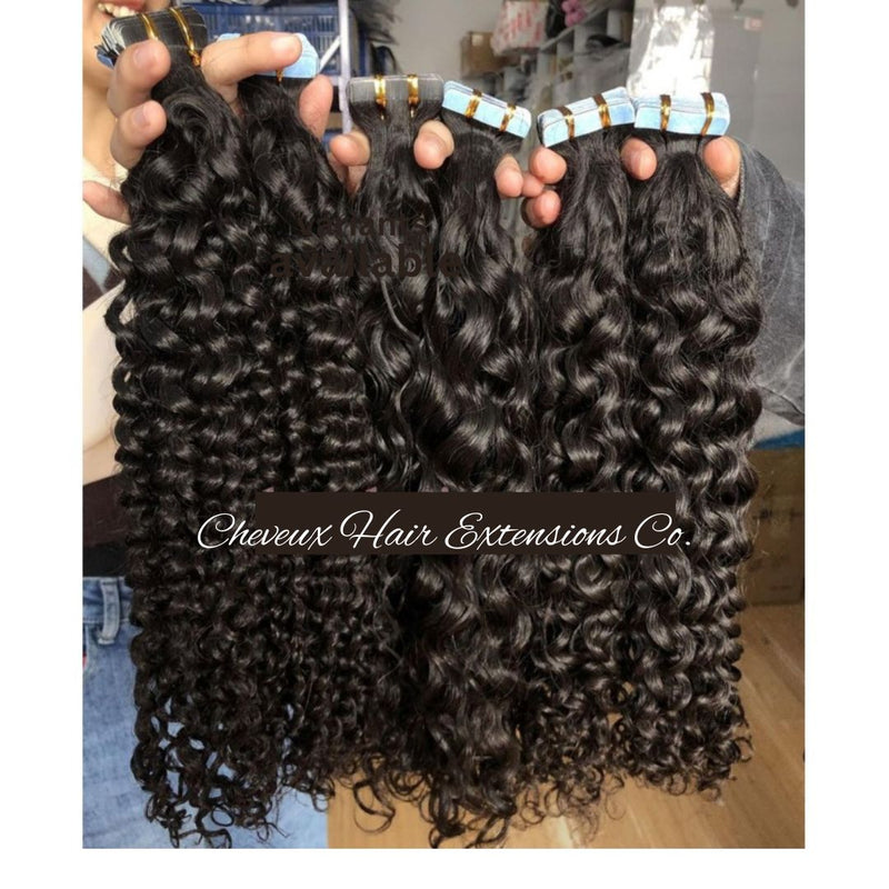 Tape in hair bundles 100% human hair long or short Tape in extensions