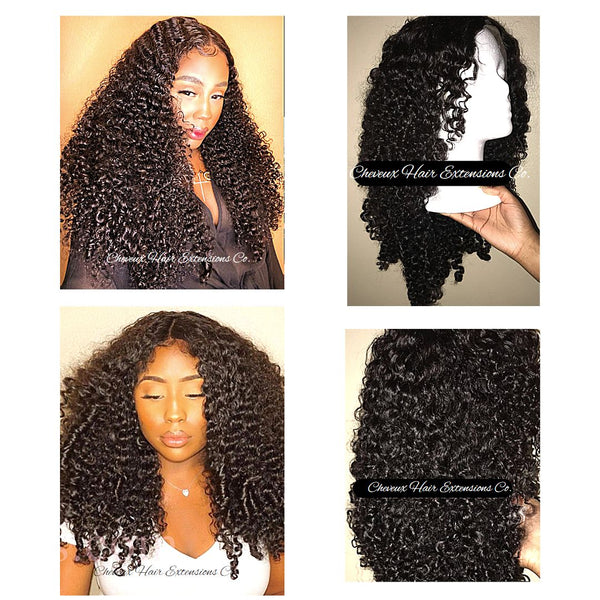 Burmese virgin Romance curl bleached knots full lace wig