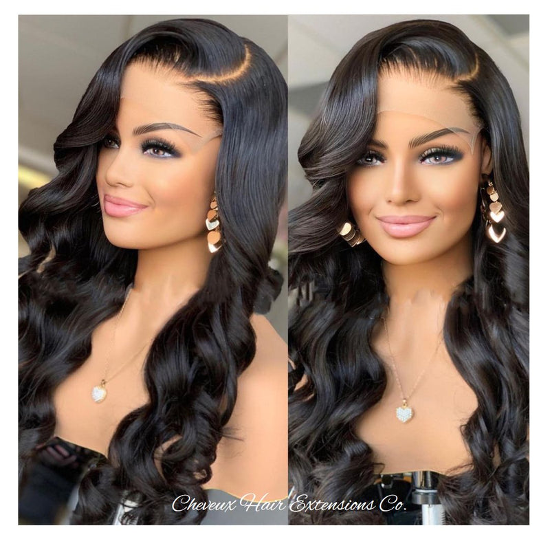 Stock Ocean wave 5*5 HD skin melt lace closure wig