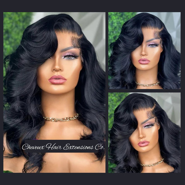 Brazilian virgin human hair classive wave bob wig