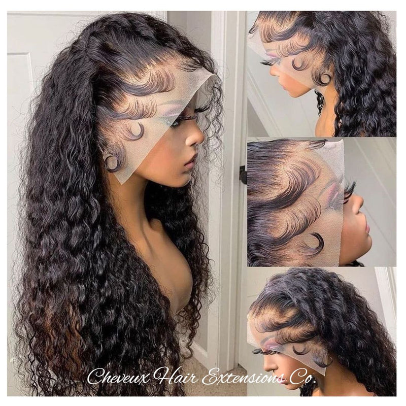 Pre plucked natural curly skin Melt HD Lace Ready to Wear 13*6 Lace Front Wig