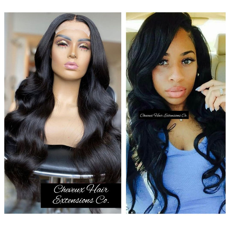 Stock body wave 5*5 HD skin melt lace closure wig