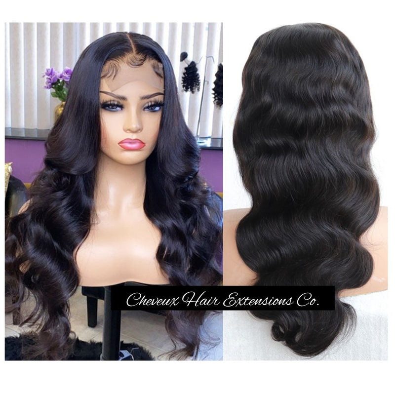 Stock body wave 5*5 HD skin melt lace closure wig