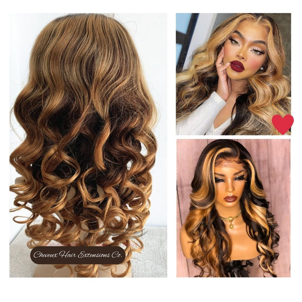 Brazilian virgin human hair blonde loose wave 5*5 HD lace closure wig