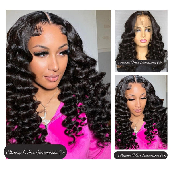 Stock Brazilian virgin bottom loose wave full lace bleached knots wig