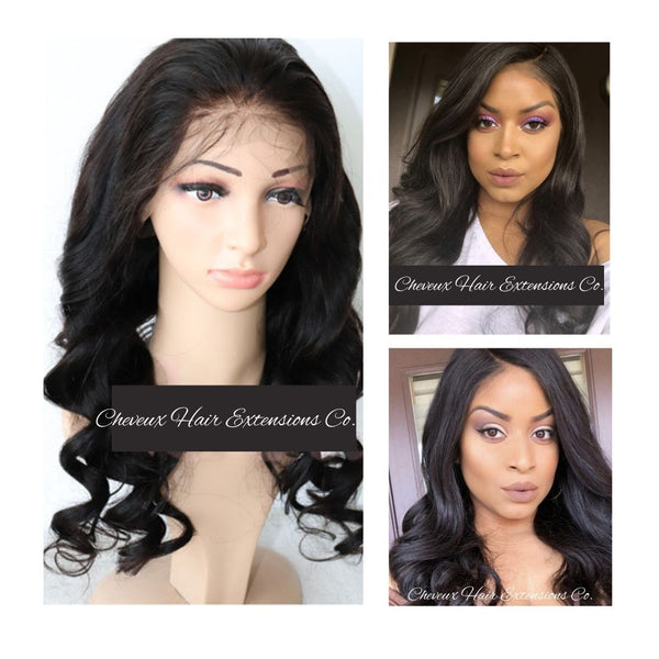 Pre plucked Brazilian virgin human hair Classic Loose wave 360 frontal lace full wig