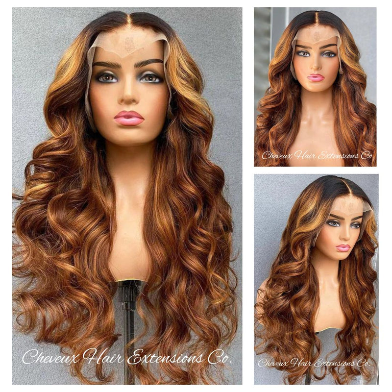 Ombre blonde loose wave Skin Melt HD Lace Ready to Wear 13*6 Lace Wig