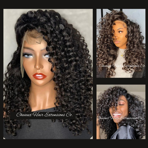 Brazilian virgin spanish curl bleached knots full lace wig