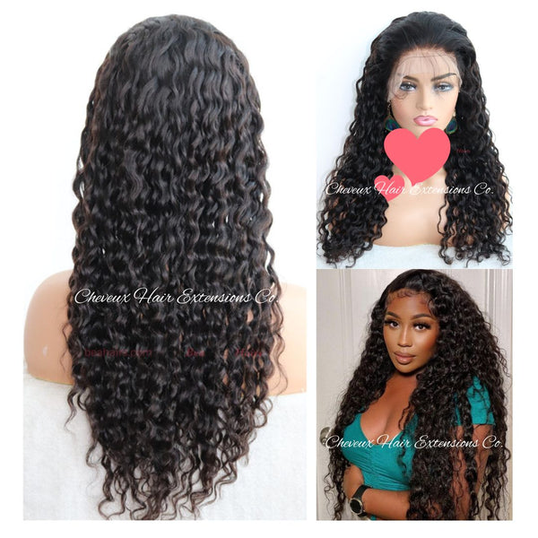 Brazilian virgin Wet Wave bleached knots full lace wig