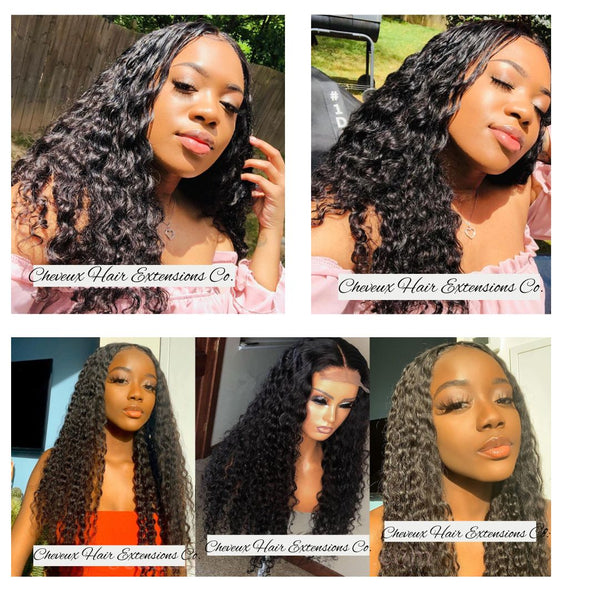 Stock wet wave 5*5 HD skin melt lace closure wig