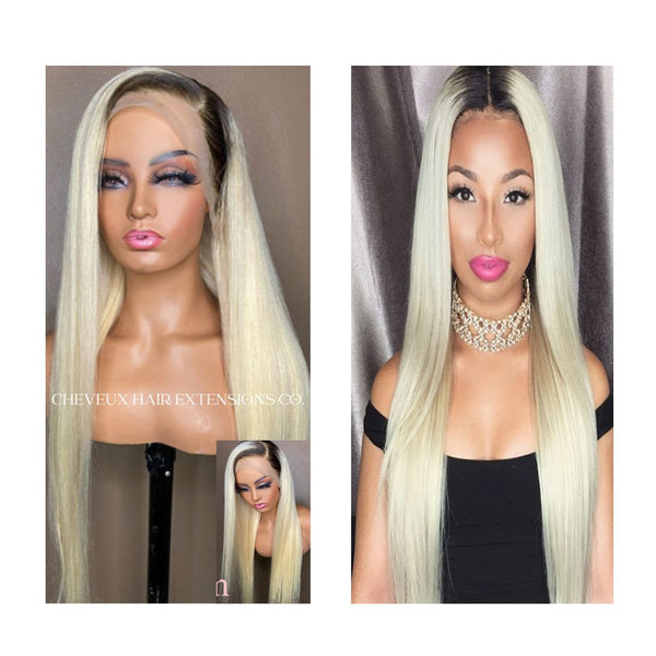 Brazilian Virgin Honey Blonde 613 Color Glueless Full Lace Wig