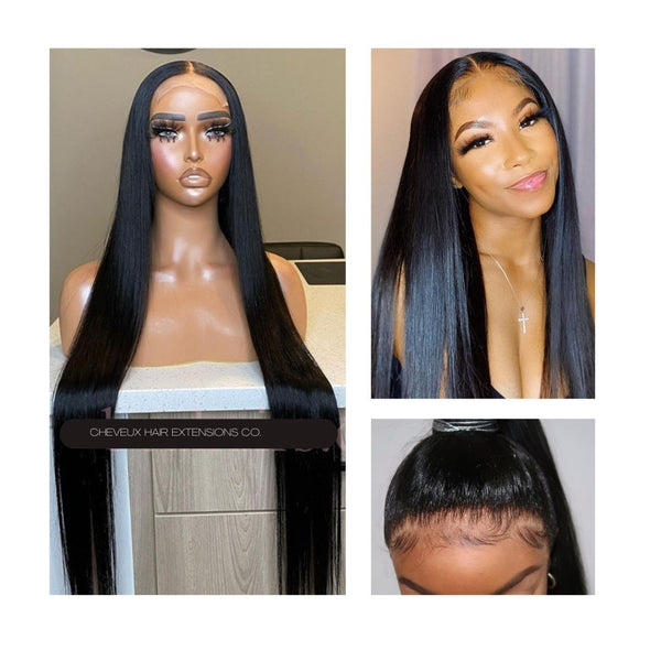 Silk Straight 5*5 HD skin melt lace closure wig