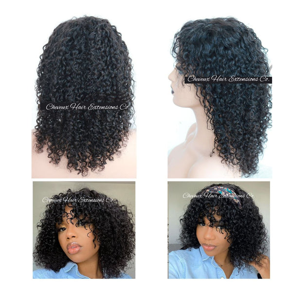 Burmese hair 14 inch Bounce curl 5*5 HD lace closure wig